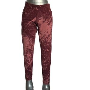 Reebock Combat Compression Athletic Pants Lux Red Bold Leggings Workout Size L